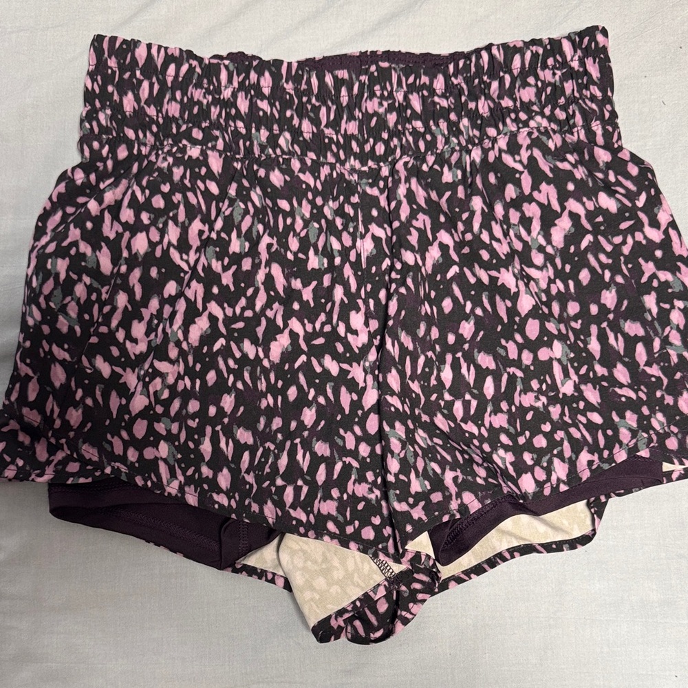 Avia Women's Black and Pink Patterned Sleep Shorts